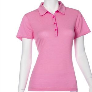 NWOT EP Geo Jacquard Navy Blue Golf Polo Sz M